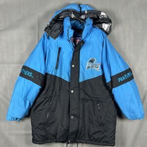 Vintage Carolina Panthers NFL Gameday Turbo Sportswear Puffer Jacket Zipper L